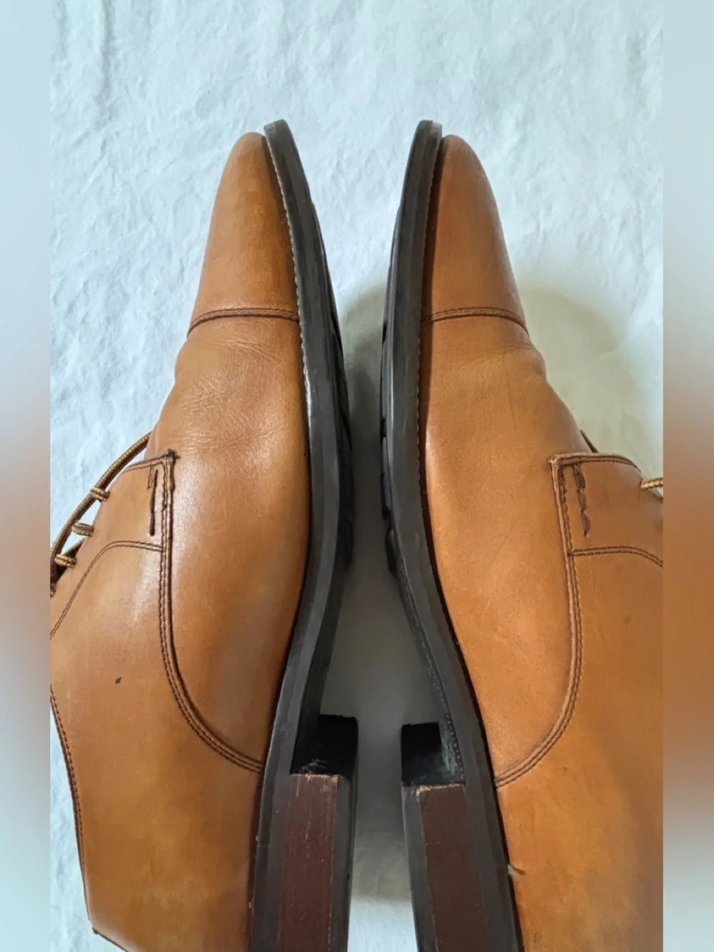 Cole Haan Men’s 14M Brown Leather Cap Toe Oxford Dress Shoes Lace Up
