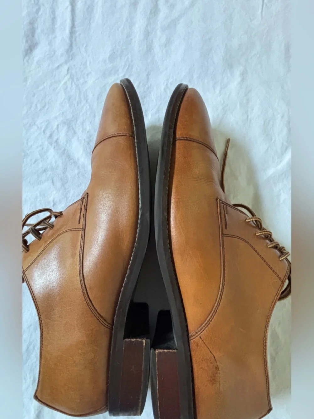 Cole Haan Men’s 14M Brown Leather Cap Toe Oxford Dress Shoes Lace Up