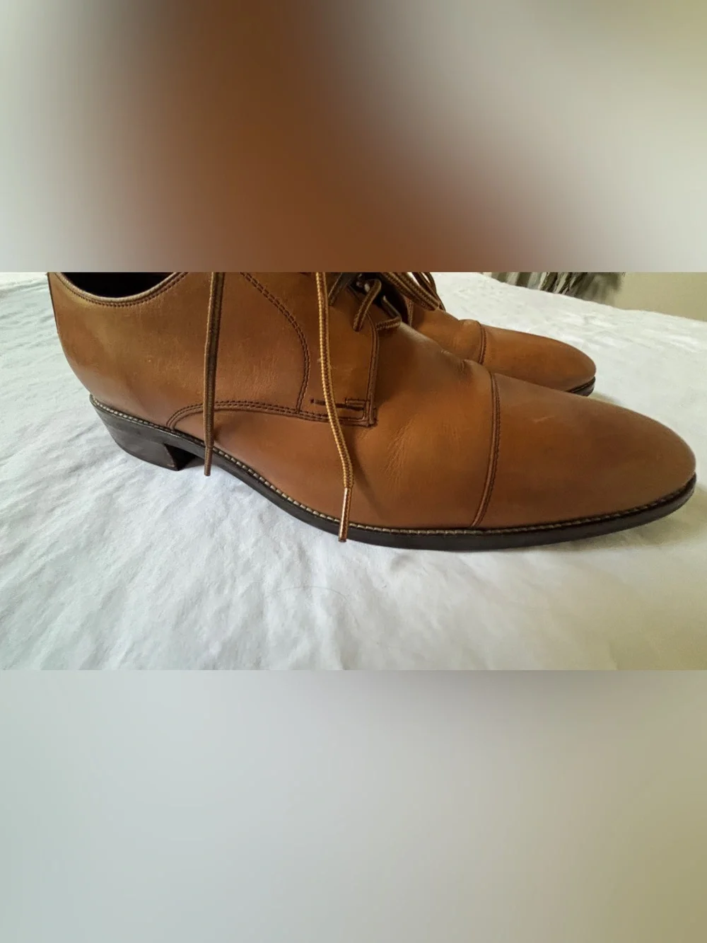 Cole Haan Men’s 14M Brown Leather Cap Toe Oxford Dress Shoes Lace Up