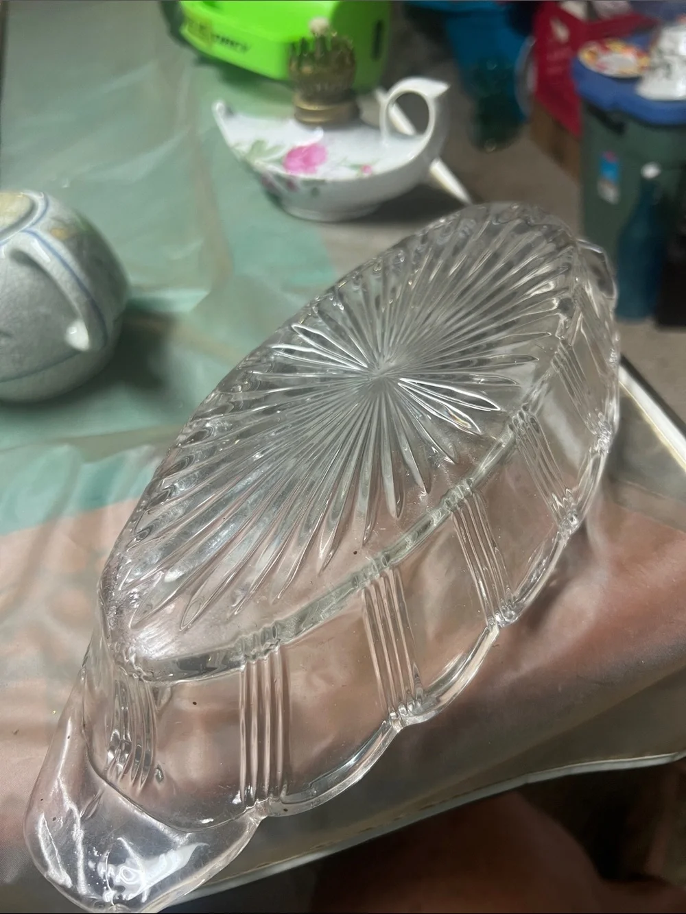 Indiana Glass clear pressed