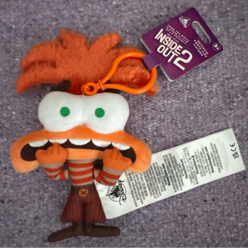 Disney Parks Inside Out 2 Anxiety Keychain Plush New