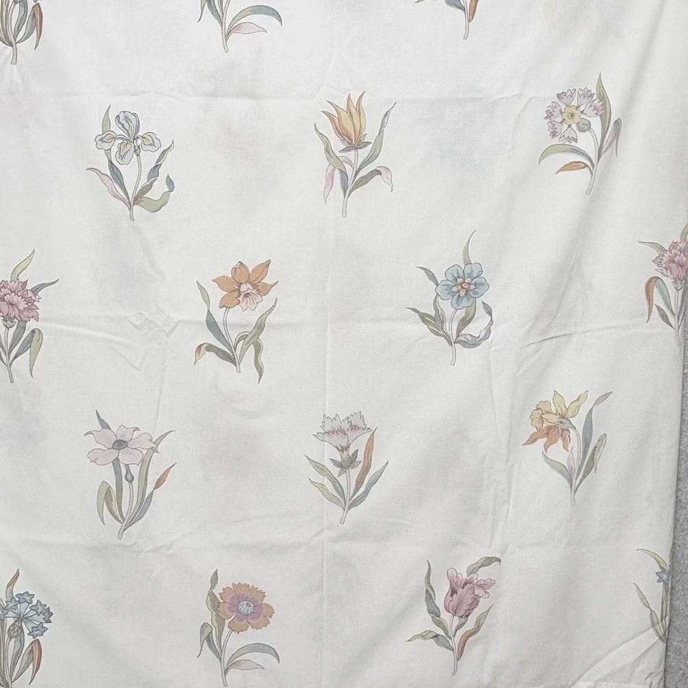 Vintage Martex Floral Full Sheet Set No Iron Percale USA 4 Pc Cottagecore