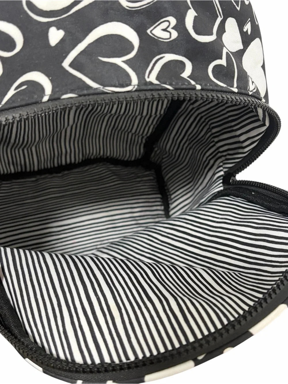 Brighton Heart Pattern Black & White Small Backpack - NWOT