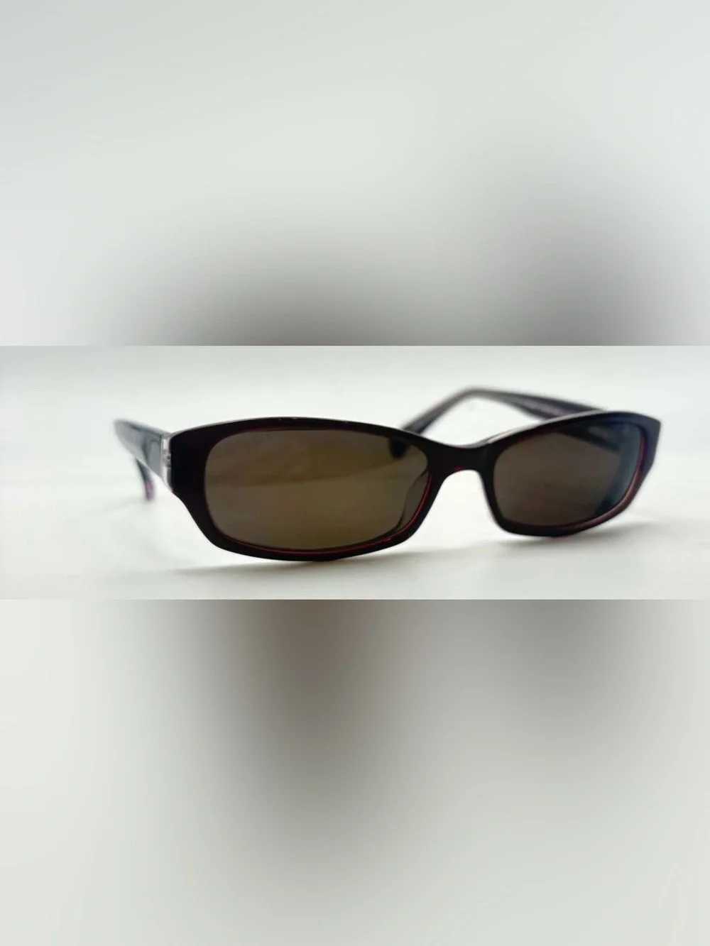 Burgundy Oval Sunglasses Frames Only