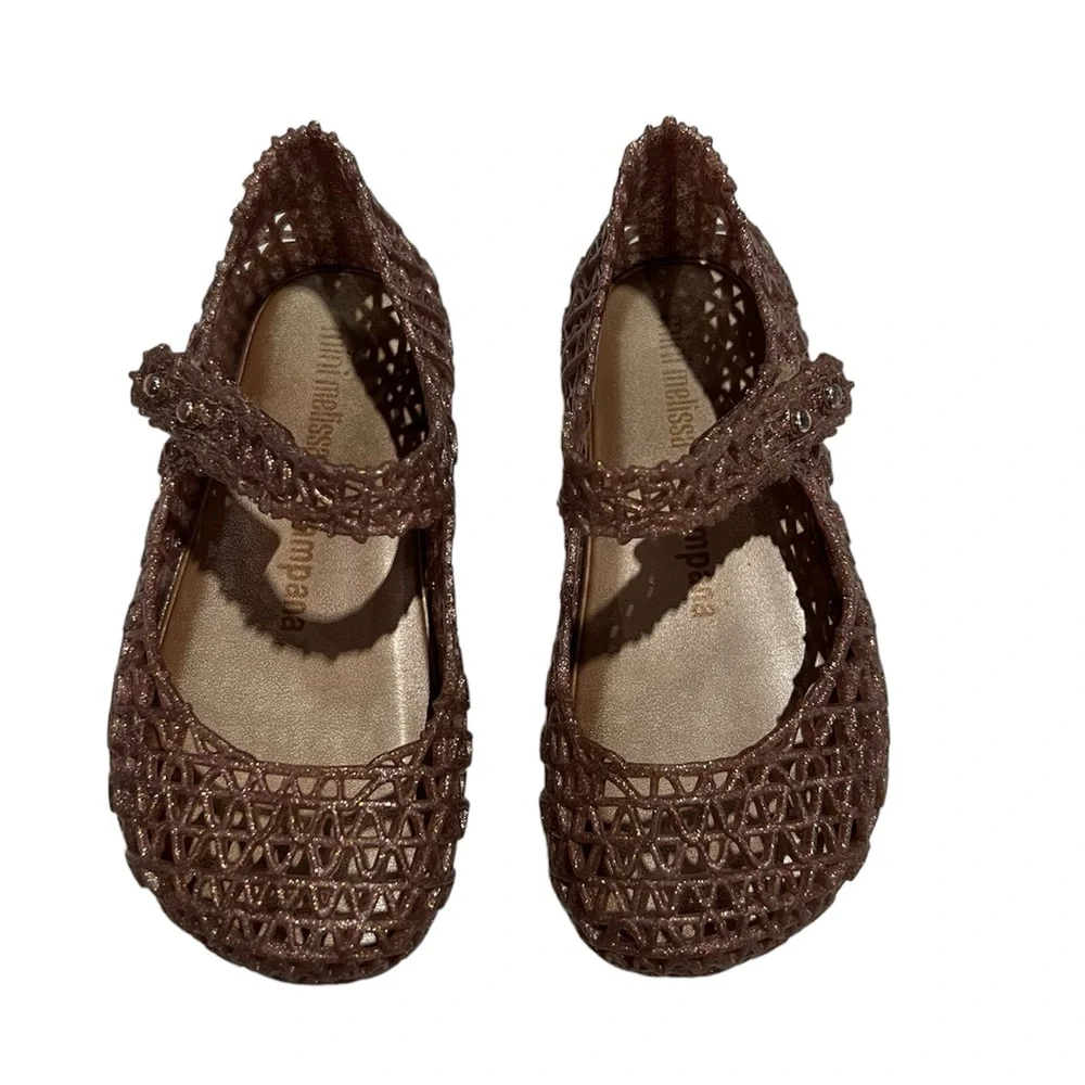 Mini Melissa Brown Mary Jane Jelly Shoes
