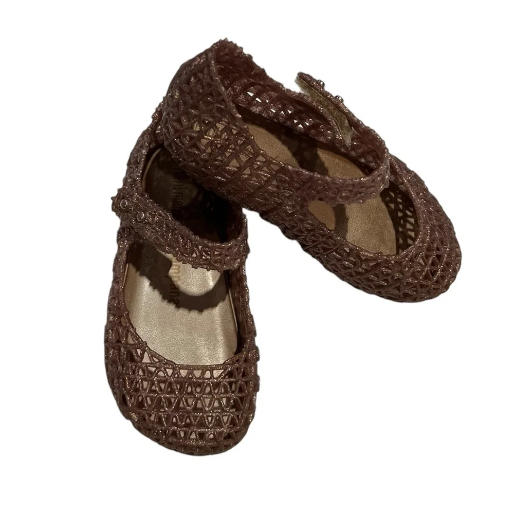 Mini Melissa Brown Mary Jane Jelly Shoes
