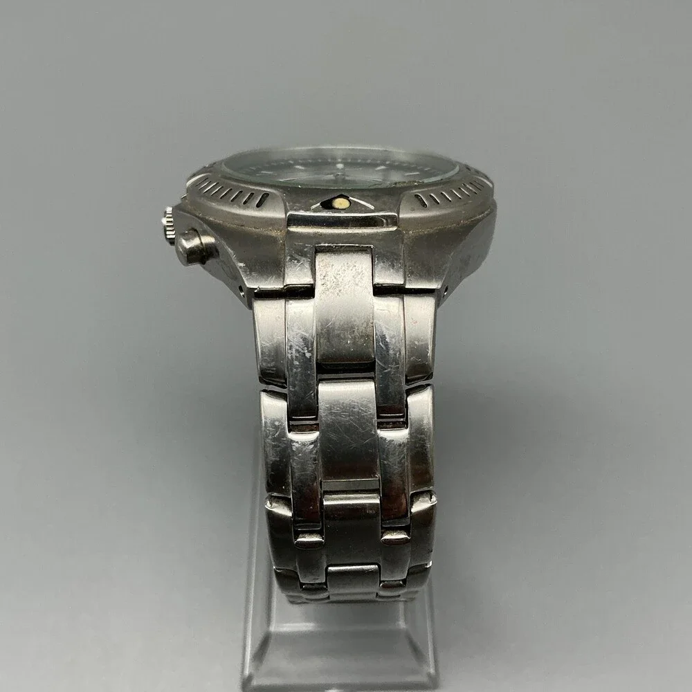 Fossil Kaleido AM-3538 Mens Watch 39mm Color Change Stainless New Battery 7.5