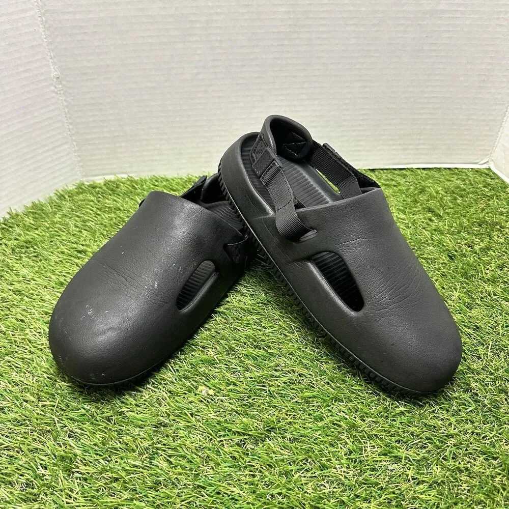 Nike Calm Slip On Mules Mens Size 7 Black Used FD5130-001