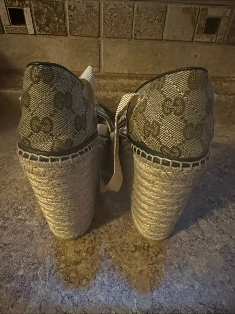Gucci espadrille wedges