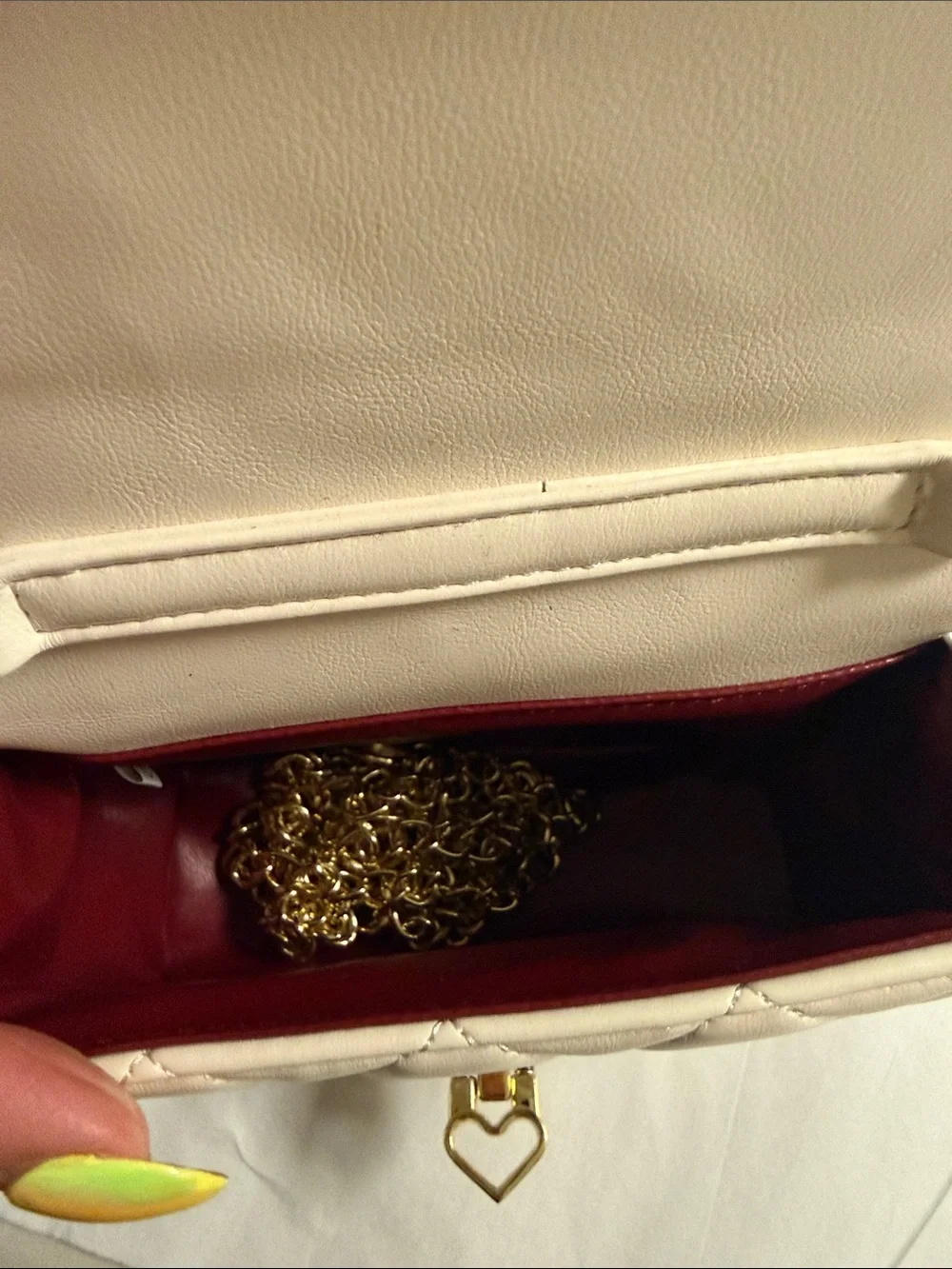 Pearl-Handle Quilted Cream Shoulder Bag