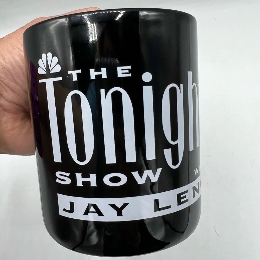 Vintage 1992 The Tonight Show With Jay Leno Black/White Coffee Mug