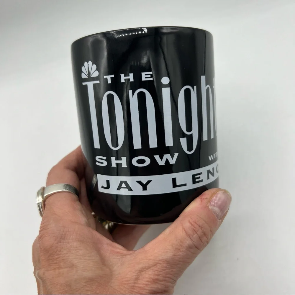 Vintage 1992 The Tonight Show With Jay Leno Black/White Coffee Mug