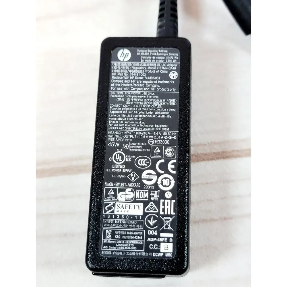 Genuine HP HSTNN-DA40 19.5V 2.31A 45W Original AC Power Adapter Charger OEM