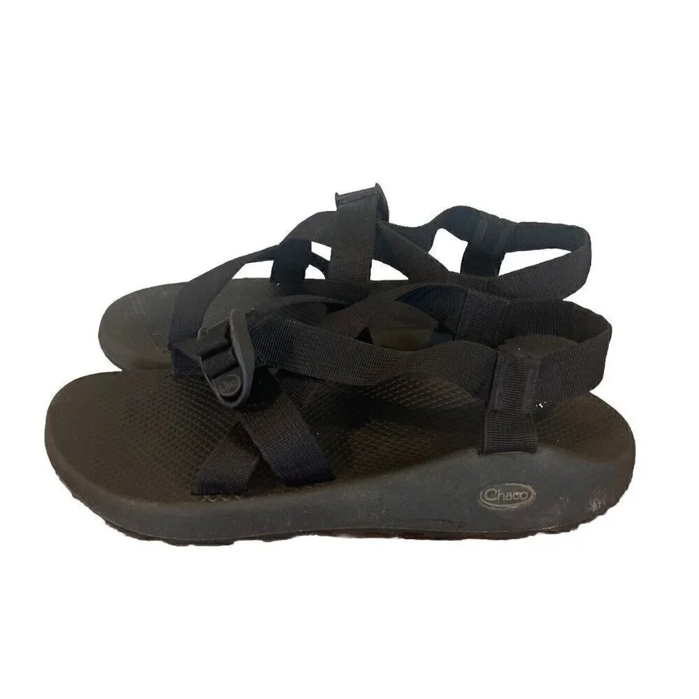 Chaco Men's Z Cloud Adjustable Strap Hiking River Sandals Size 12 Black