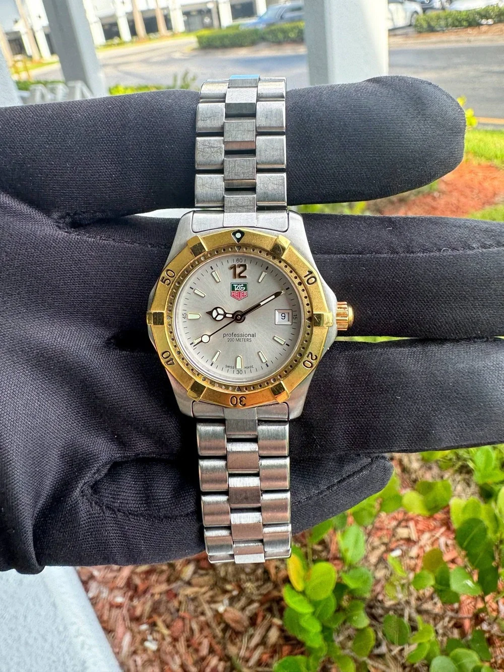 TAG Heuer Ladies Watch Two Tone Steel Professional 27mm WK1320-0 Silver Dial