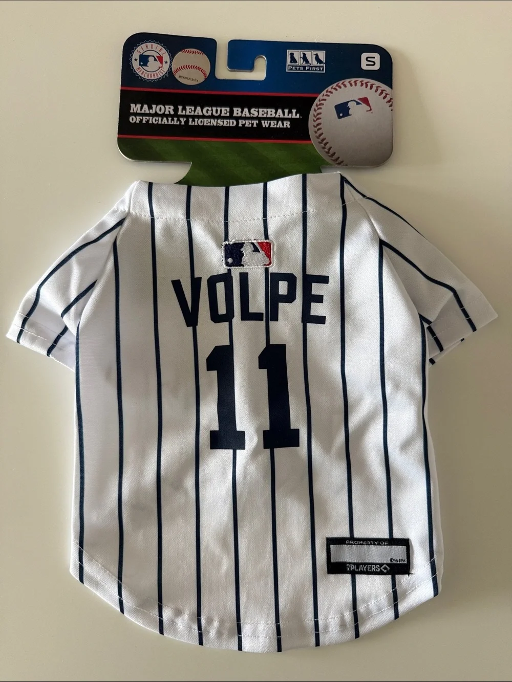 **NEW WITH TAGS** MLB New York Yankees Dog Pet Jersey - VOLPE #11 - Size Small