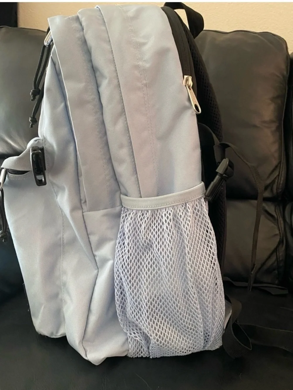 Jansport Light Blue Everyday Backpack with Brown Accent