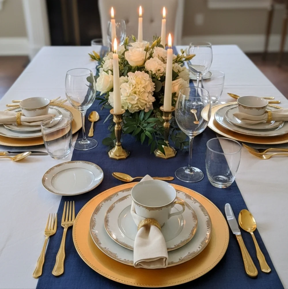Chateau by Sango #3627 6 Place  setting‎ dinnerware Plus 1 covered Sugar Bowl