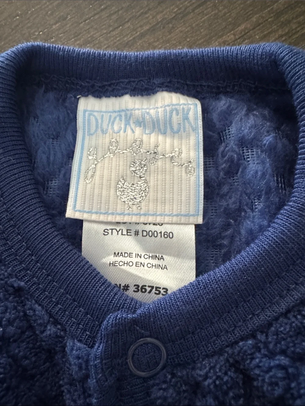 Carters plush navy