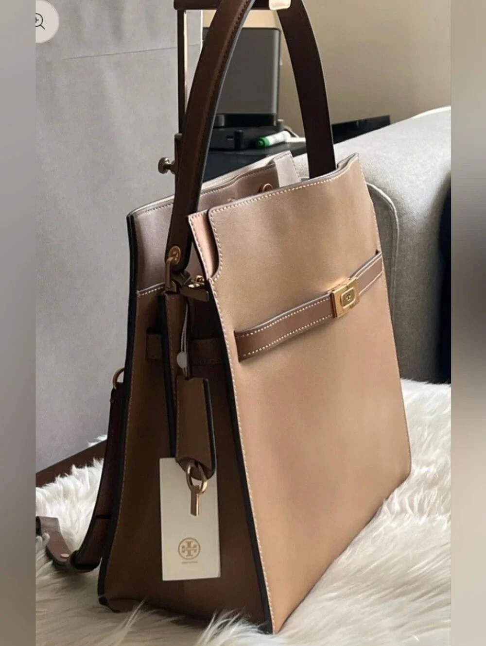 Tory Burch Lee Radziwill Double Bag in Tiramisu