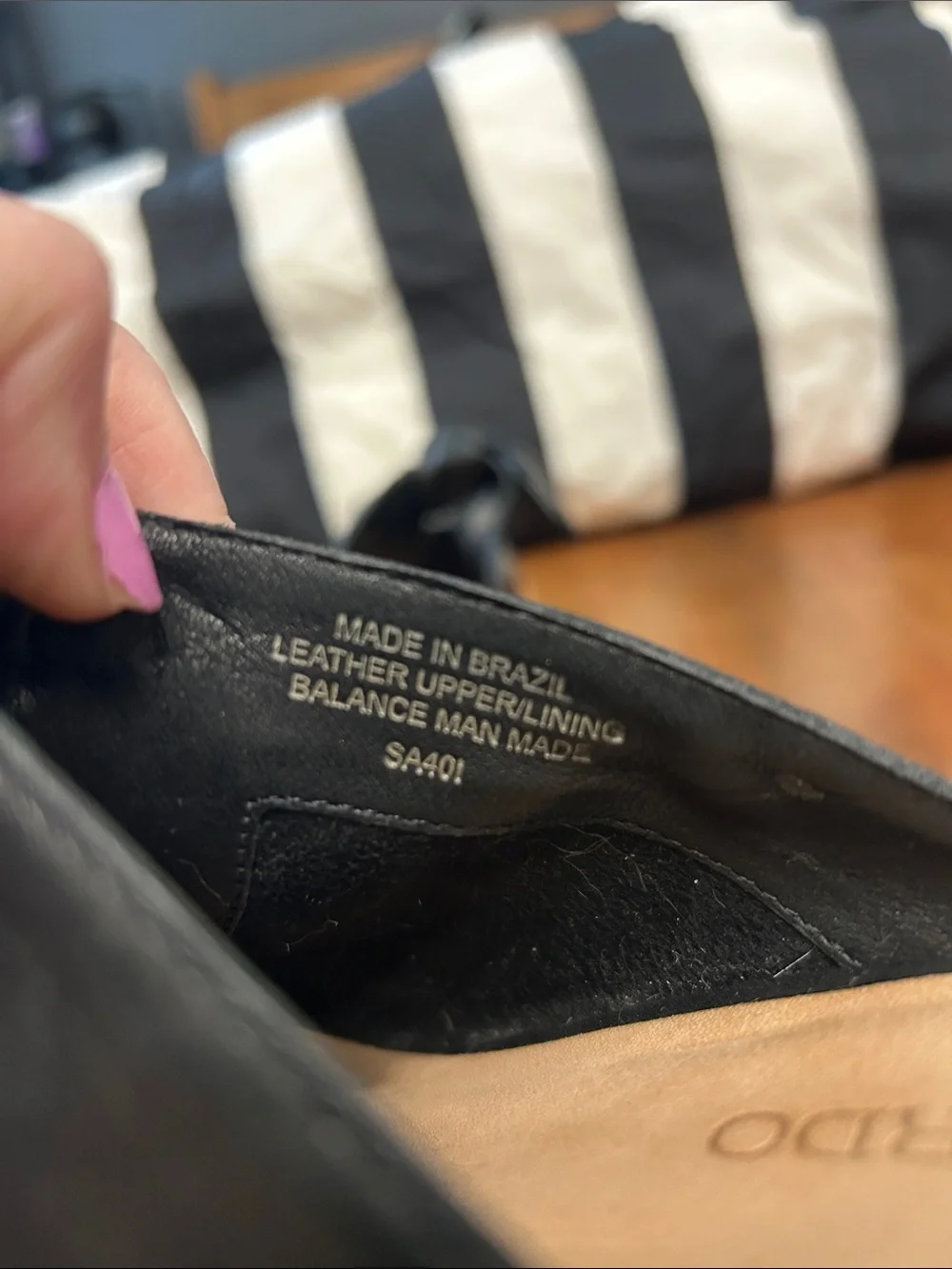 Bernardo black leather