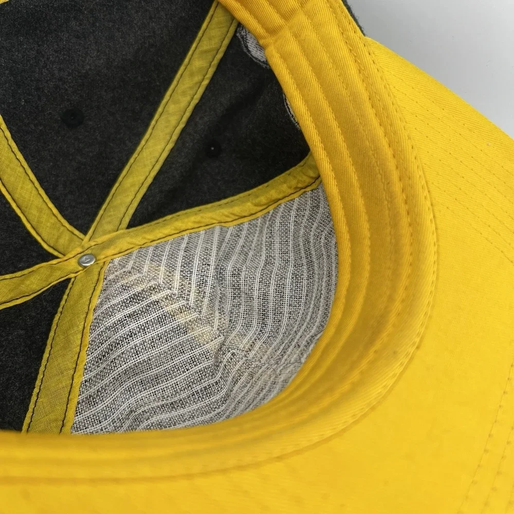 Mighty Morphin Power Rangers Embroidered Snapback Hat BioWorld Gray Yellow OSFA
