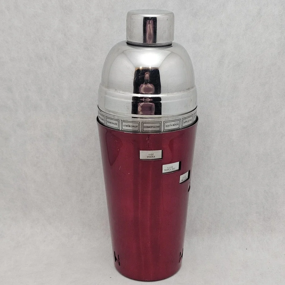 Barware Collection  Stainless Steel 15 Recipe Dial-a-Drink Cocktail Shaker