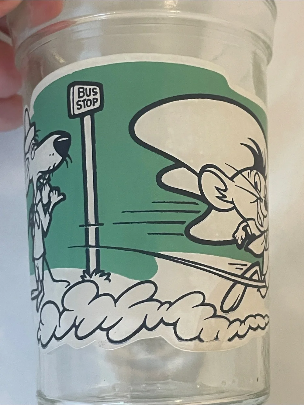Vintage Welch’s Jelly Jar Glass Looney Tunes #9 Speedy Gonzalez Set of 6