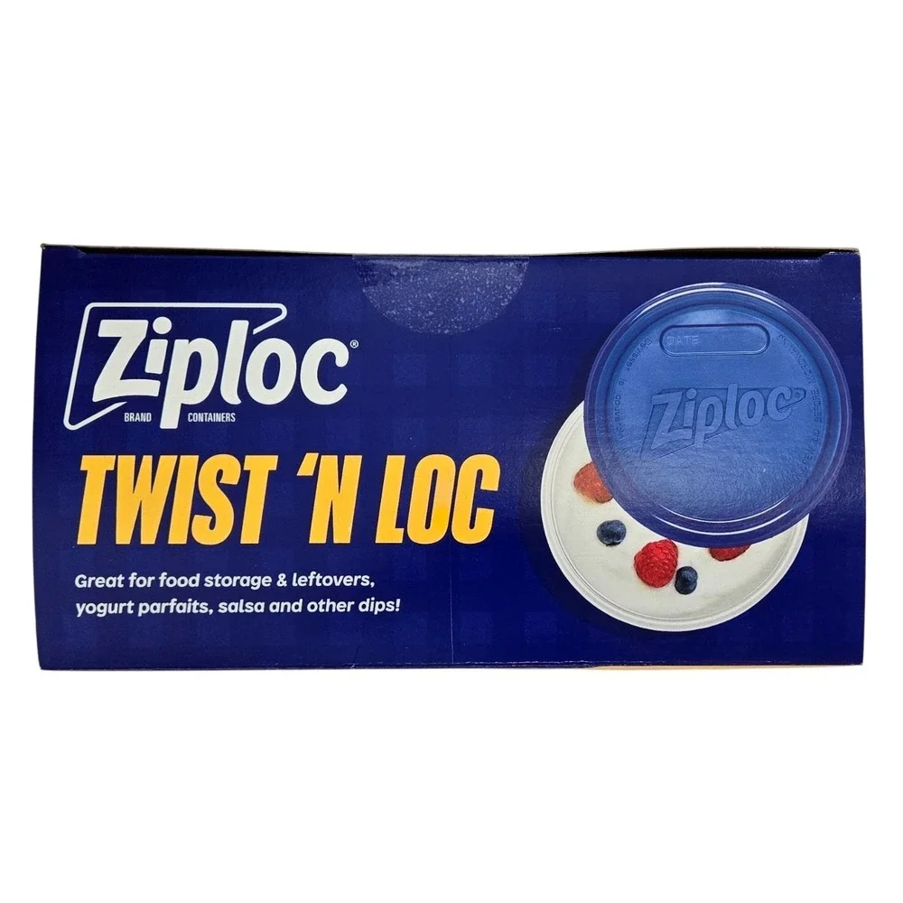 Ziploc Twist N Loc 8 piece Set Small Medium Containers w/Lids