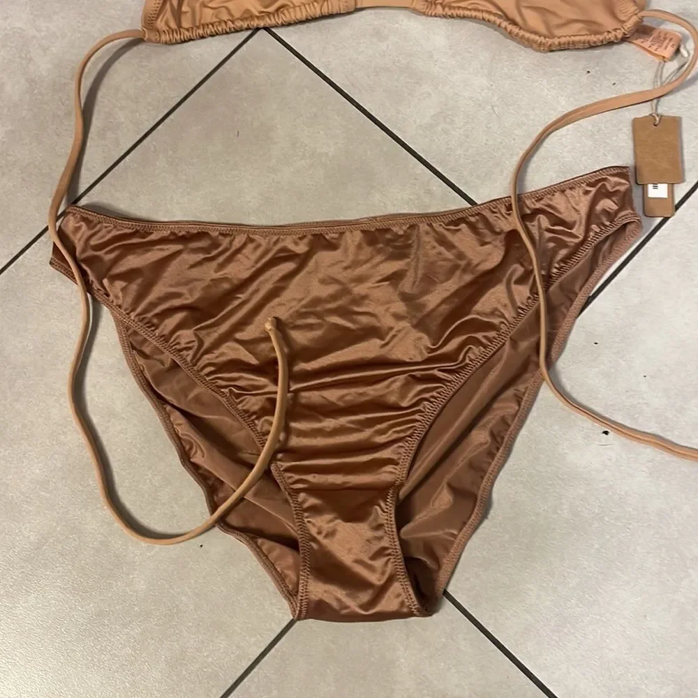 NWT Skims Nude Bikini top and Desert clay bikini bottoms