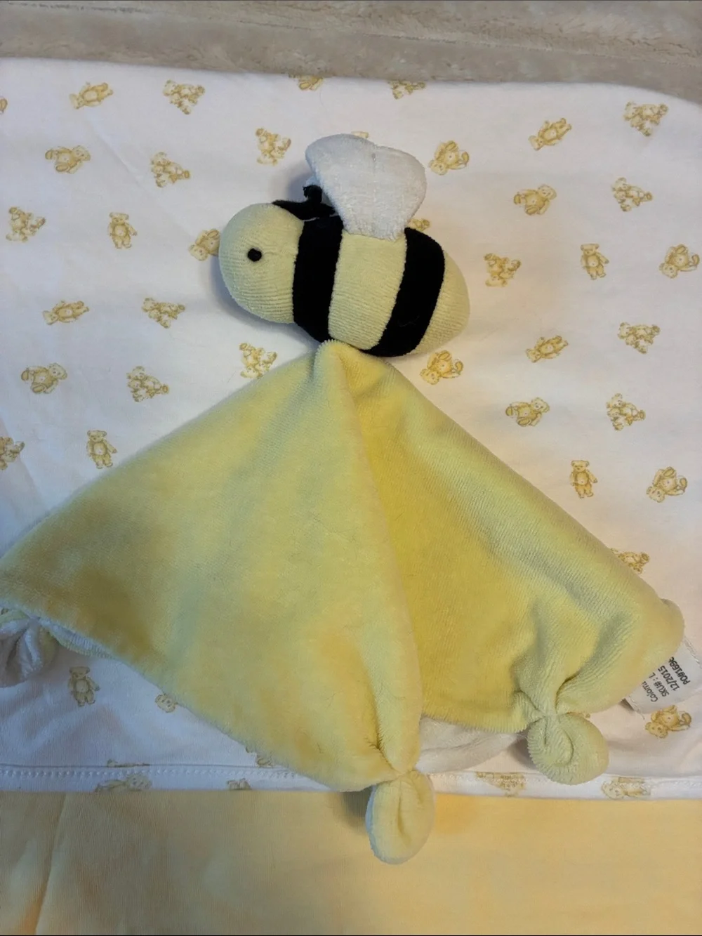 🐻💛 Ralph Lauren Baby Blanket & Bumble Bee Lovey Bundle