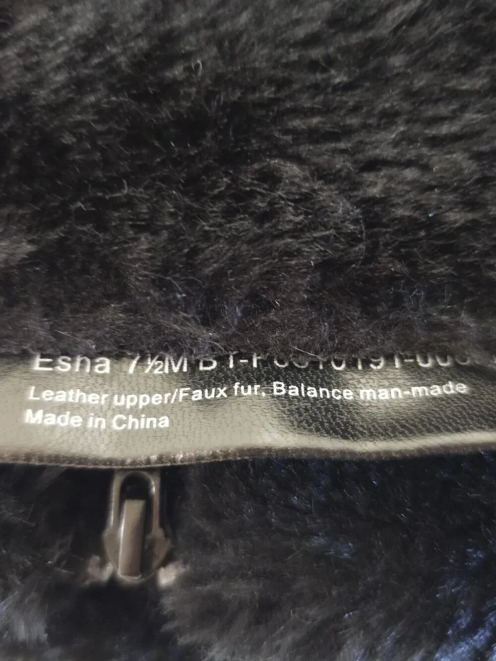 Womens Baretraps ESHA Tall Pac sz 7.5 7 1/2 M Boots Black Faux Fur Trim Side Zip