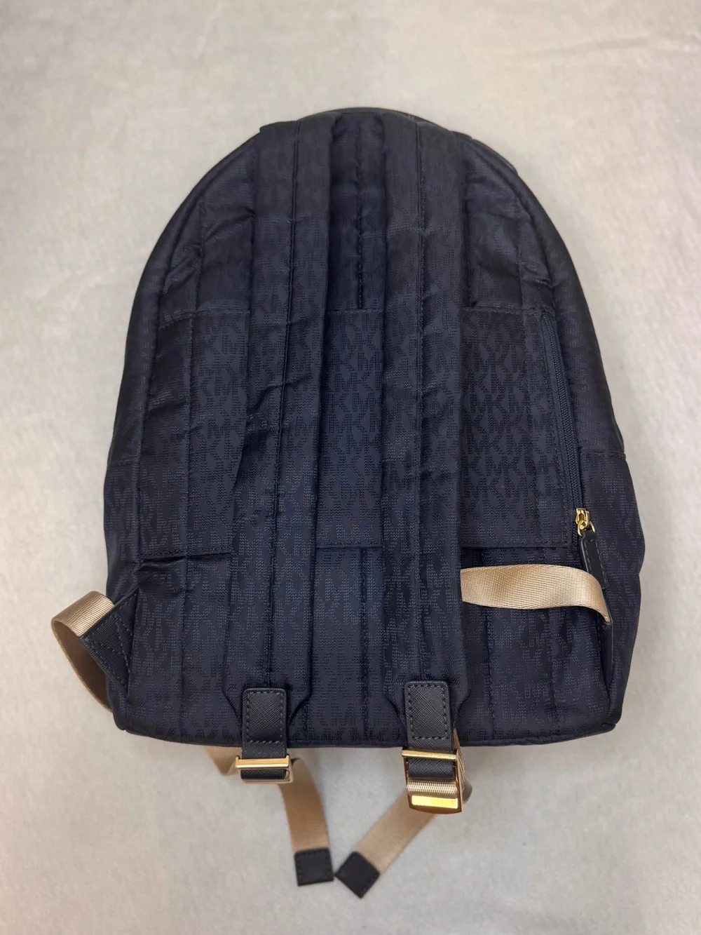 Michael Kors Navy Backpack with Gold Hardware