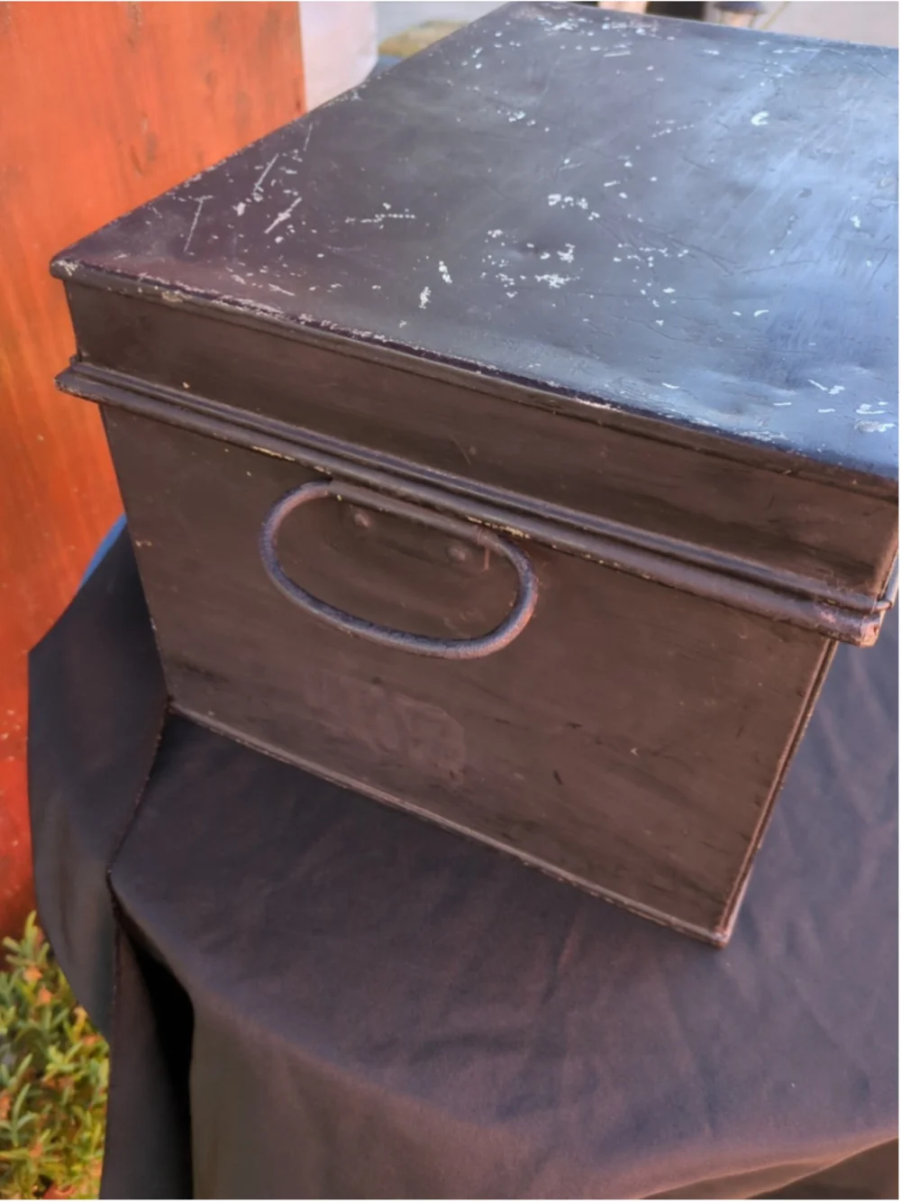 Antique Morton & Mrs. North's Settlement Trust Metal Box Late 19th Century
