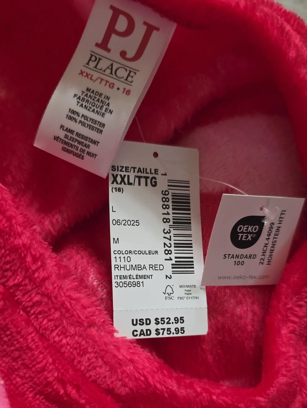 pajama place plush fleece