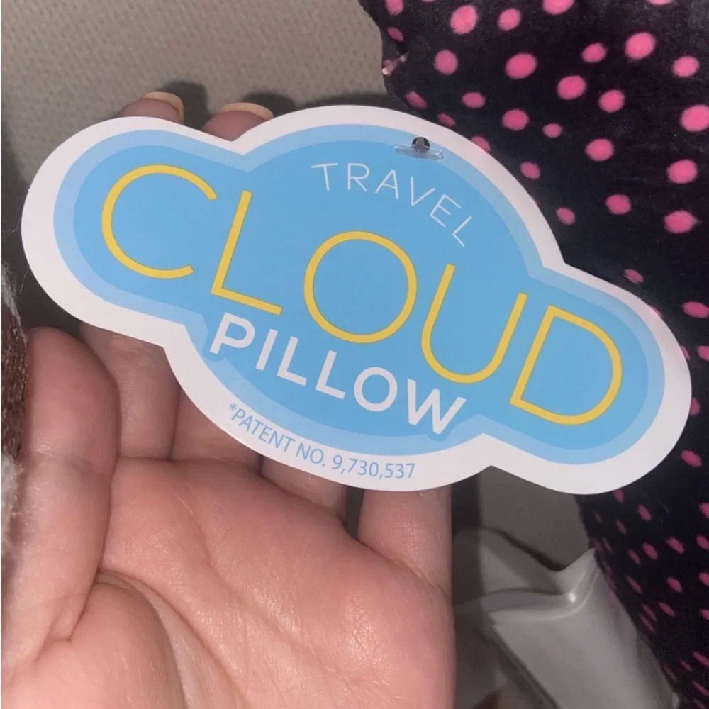 Sanrio My Melody Hello Kitty Travel Cloud Pillow NWT New 2023 Soft Black Pink