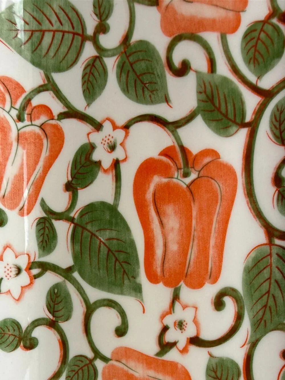 Lot of Vintage Fruit Motif Serving Trays Set of 3 Tomato Peppers Pumpkin