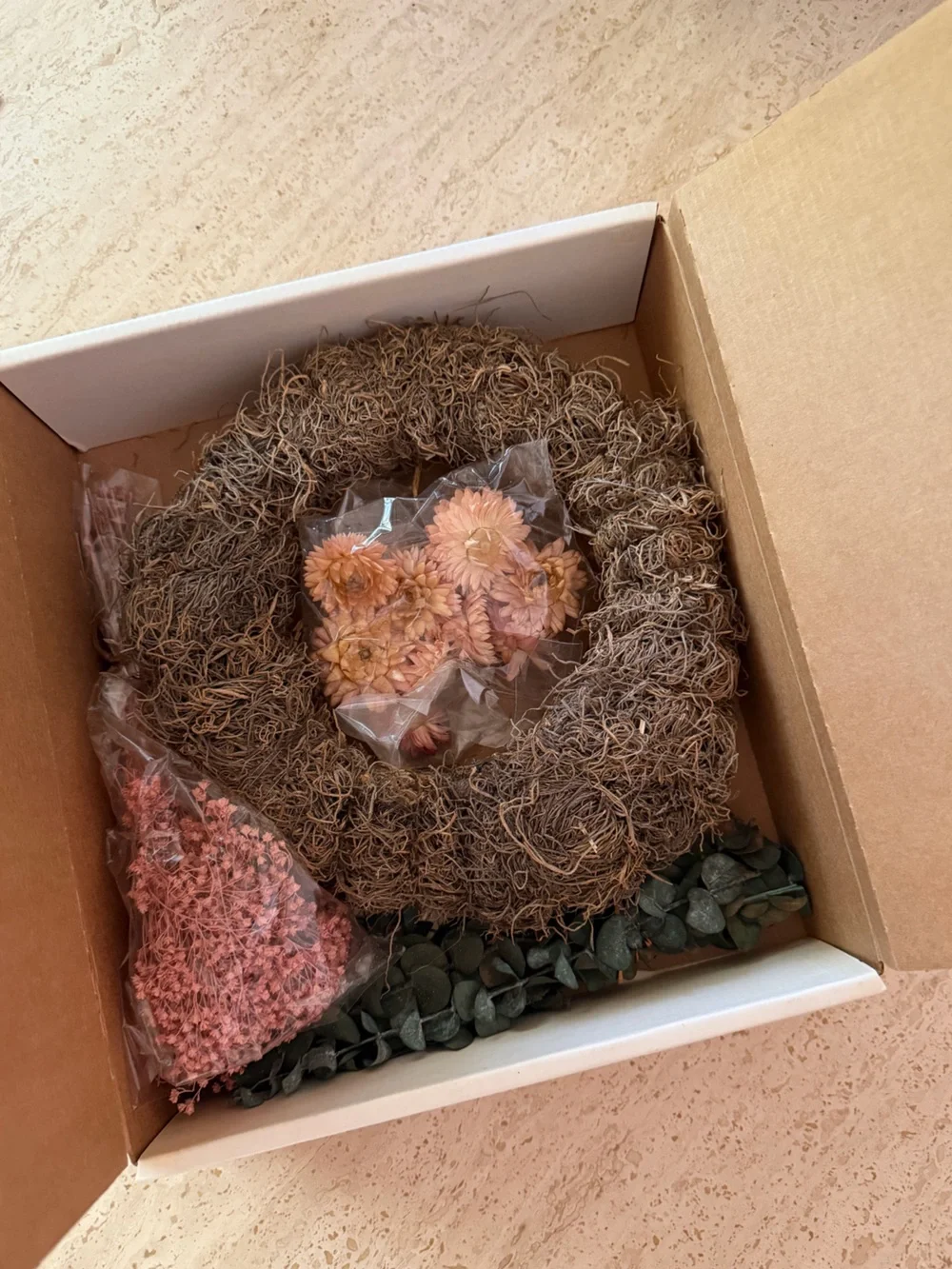 Vintage cardboard wreath