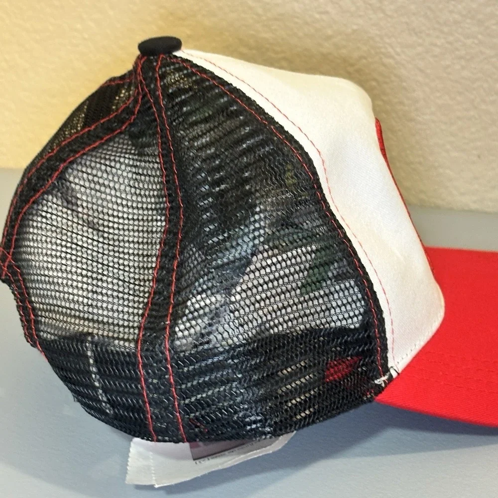 Disney Mickey Mouse Ball Hat Cap Trucker Vented Red Adult Collectible One Size