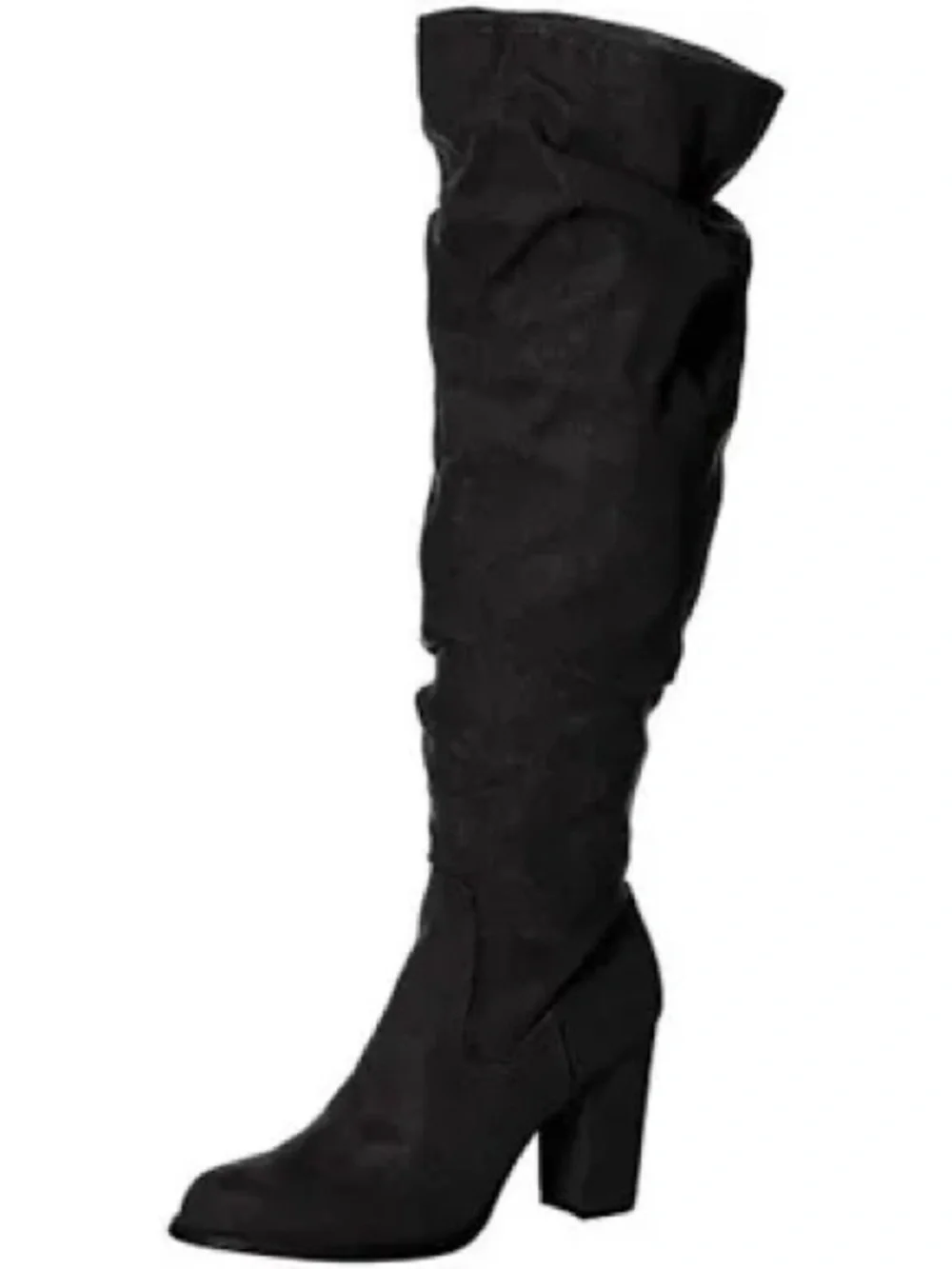 Madden Girl Black Over-the-Knee Block Heel Boots