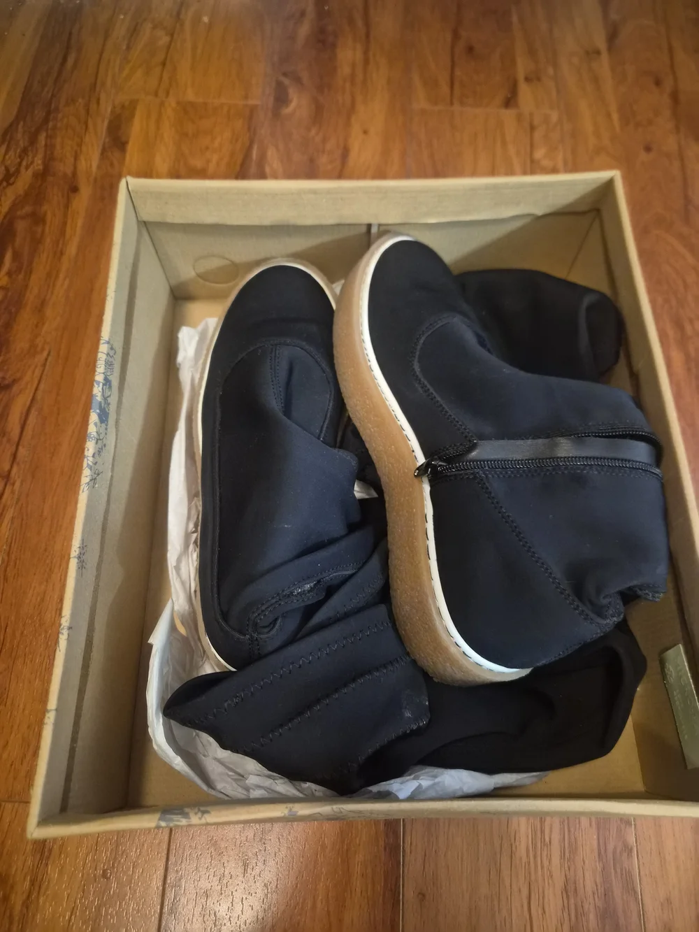 Free People Black Over-the-Knee Sock Boots with Gum Sole