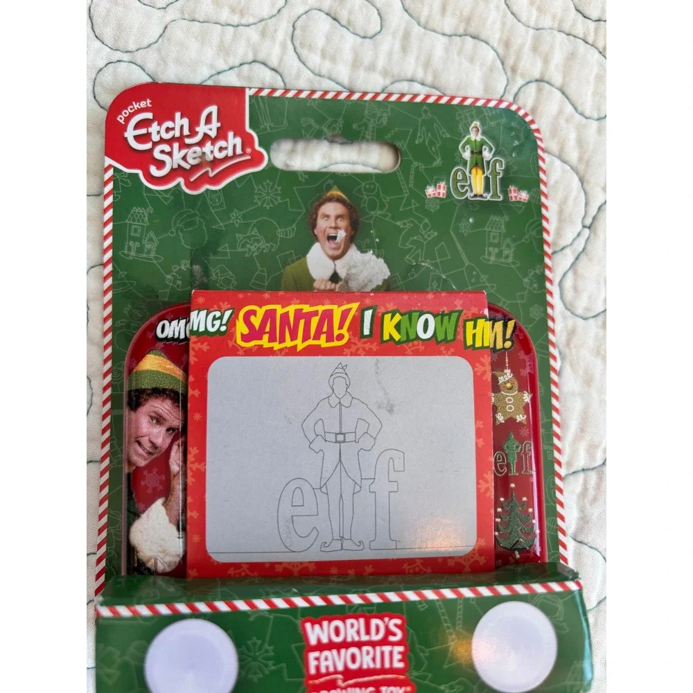 Pocket Etch A Sketch Elf Movie Edition Buddy‎ the Elf Christmas Drawing Toy Red