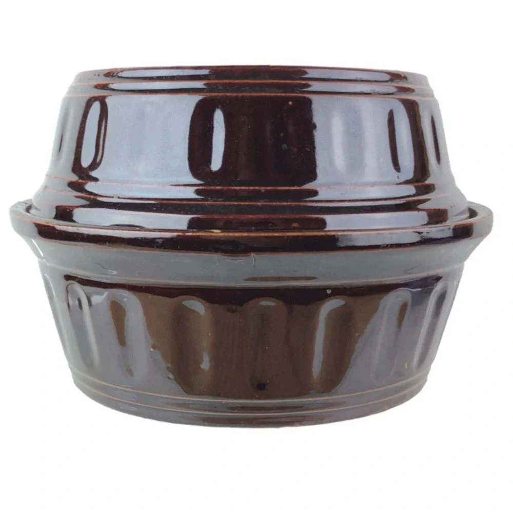 Antique Brown Glazed Stoneware Pottery