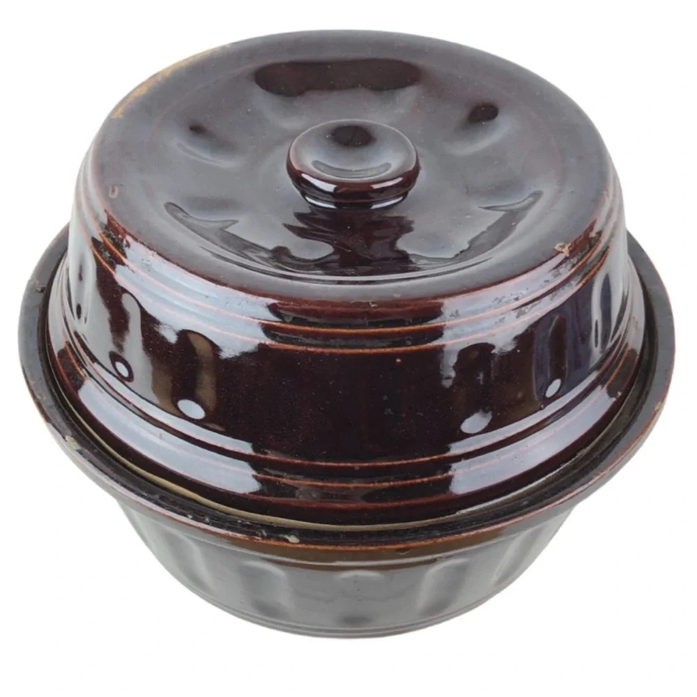 Antique Brown Glazed Stoneware Pottery