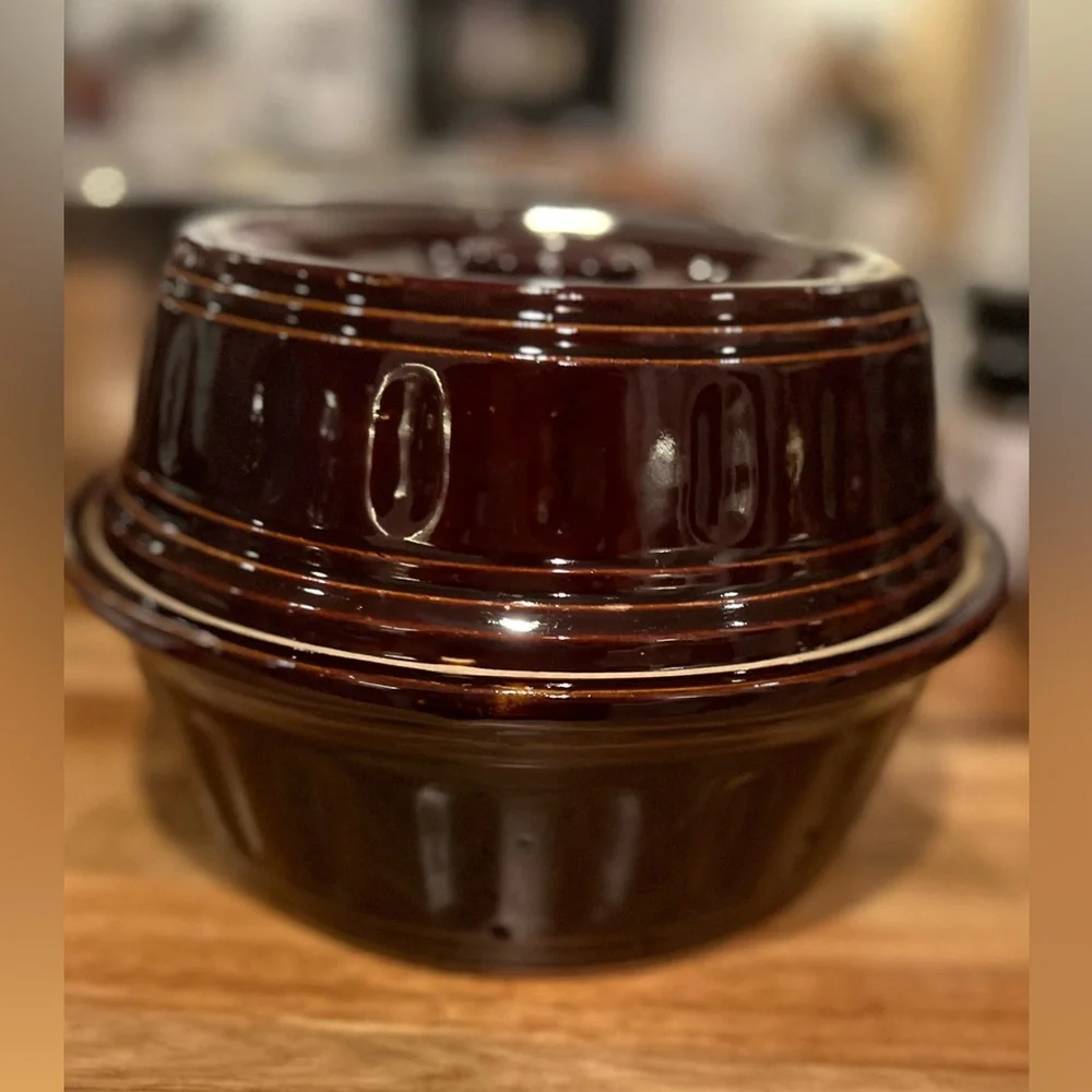 Antique Brown Glazed Stoneware Pottery