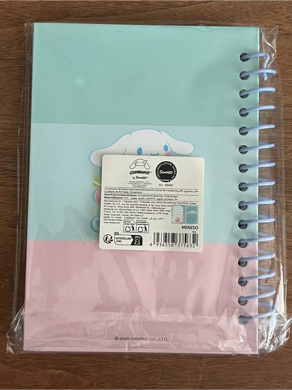 New Cinnamoroll notebook with charms - Miniso