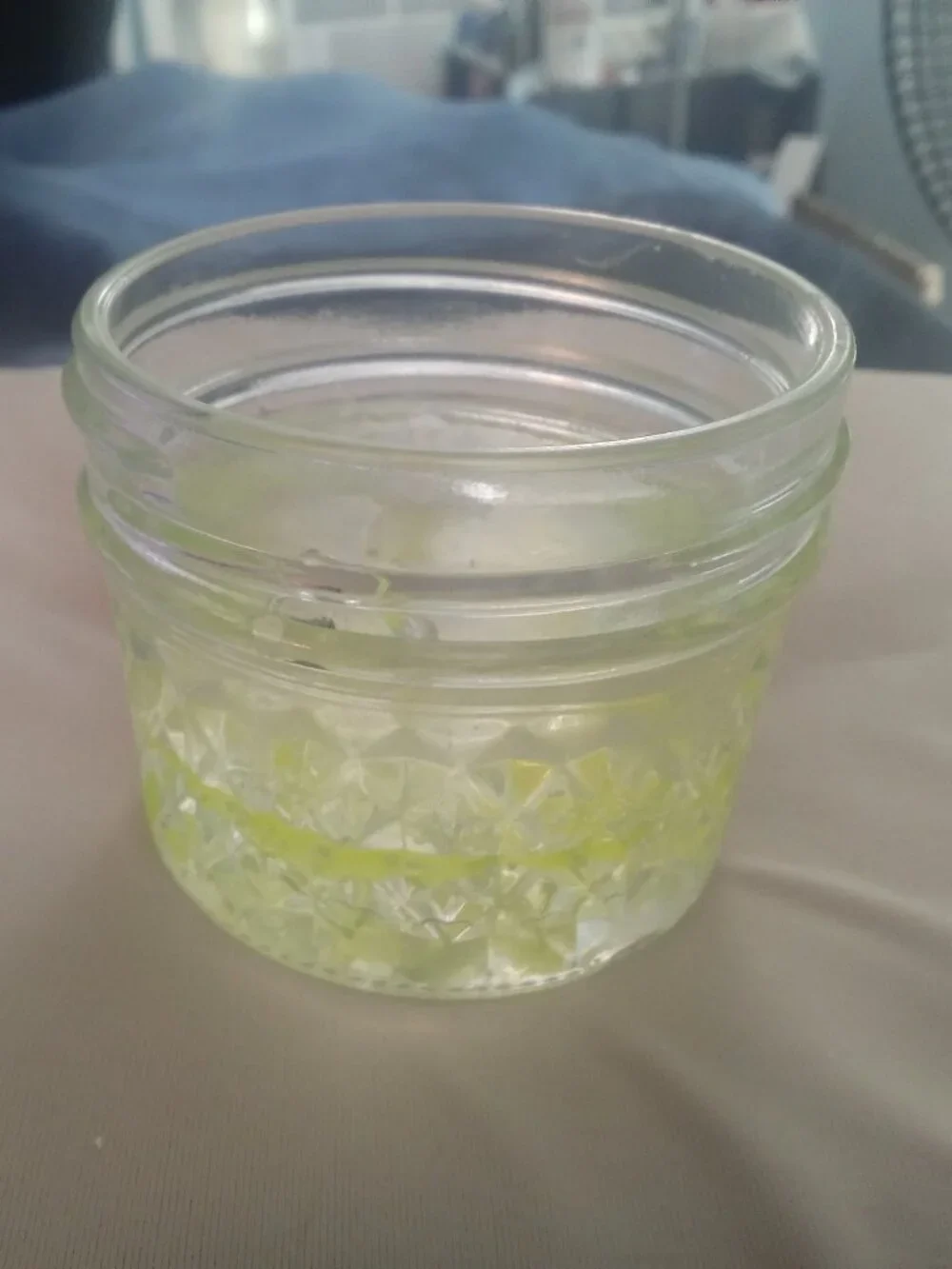 Handmade Gel Wax Yellow Thunder Candle.
