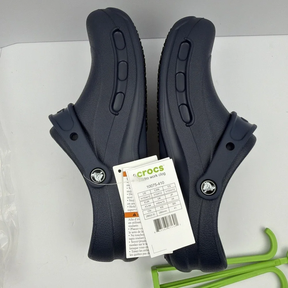 Crocs Bistro Pro Clogs Mens 10; Womens 12 - Navy Blue/Slip-Resistant - NEW