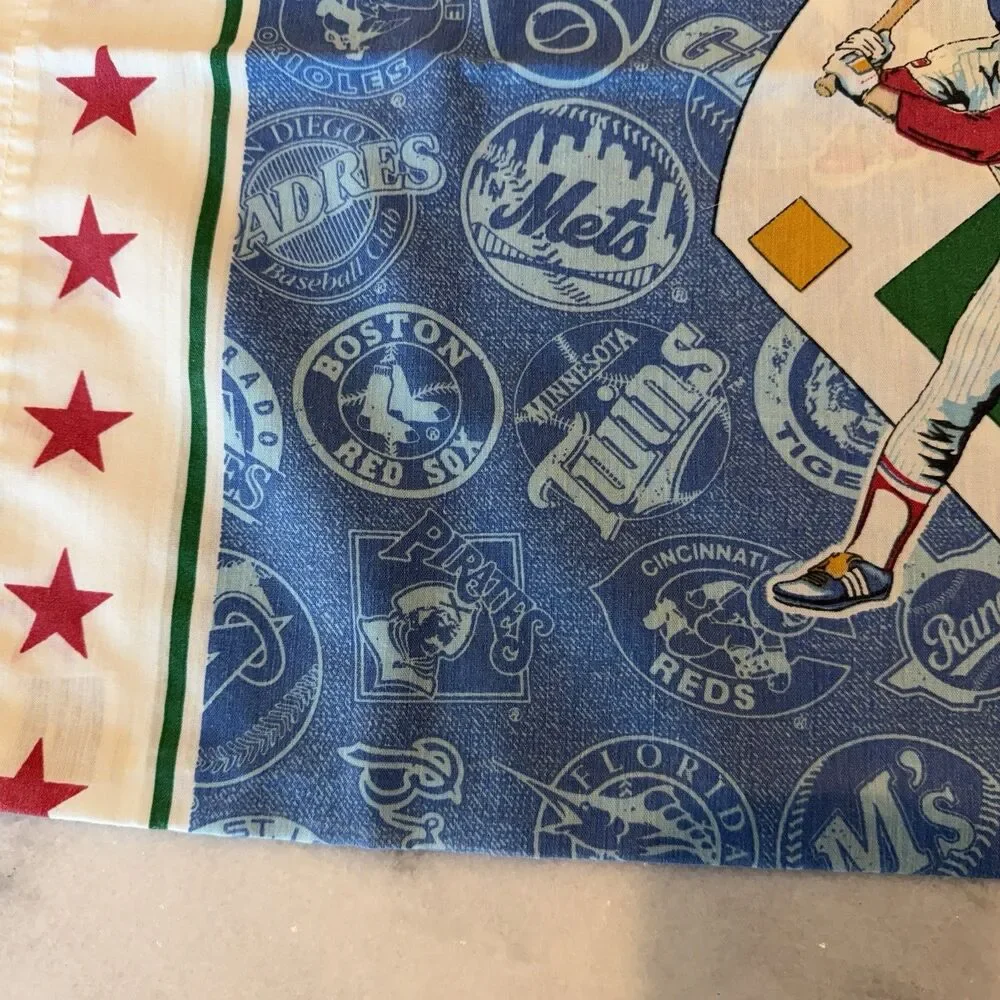 Vintage 1991 MLB Major League Baseball Double Sided Standard Pillow Case