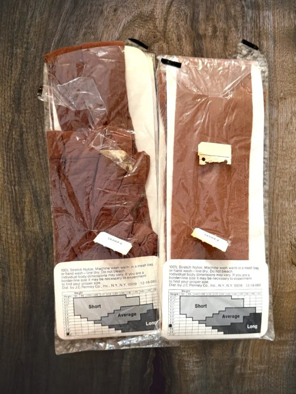Vintage JCPenney Pantihose Lot of 2 Average Gala Suntan Reinforced Toe NOS